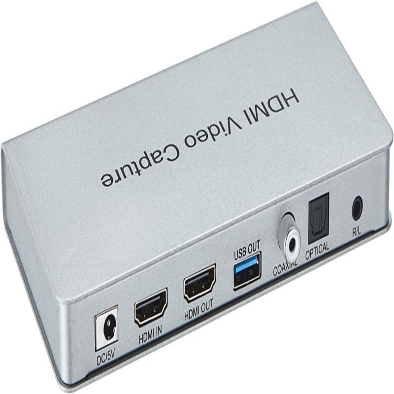 Captura de vídeo HDMI USB 3.0 com HDMI Loopout, coaxial, áudio óptico